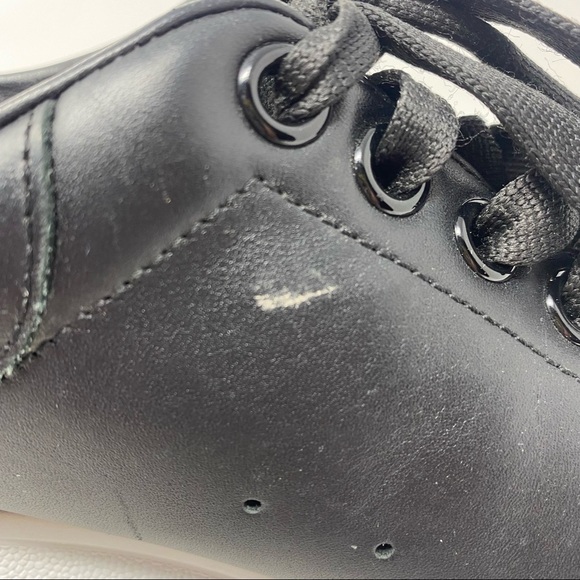 Alexander McQueen Larry Black Leather Platform Sneakers Size 41 - Picture 10 of 13